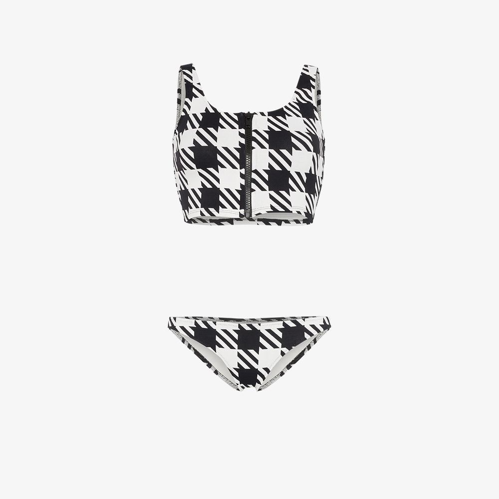 Solid & Striped Houndstooth Printed Bikini - image 1